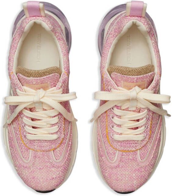 Tory Burch Good Luck logo-patch sneakers Pink