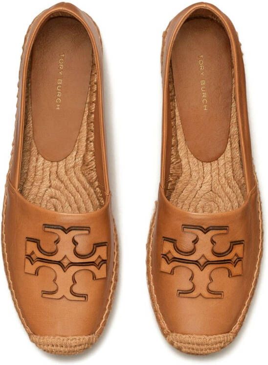 Tory Burch Ines logo-patch espadrilles Brown