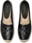 Tory Burch Ines logo-patch leather espadrilles Black - Thumbnail 4