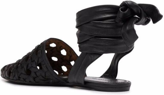 Tory Burch interwoven leather sandals Black