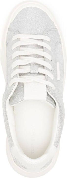 Tory Burch Ladybug glittered sneakers Silver