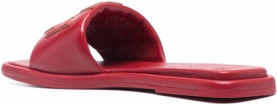 Tory Burch leather slip-on sandals Red