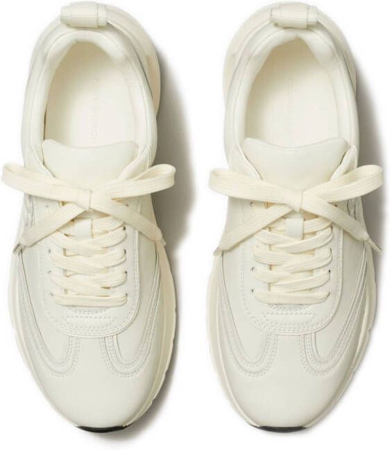Tory Burch logo-embossed leather sneakers White