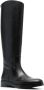 Tory Burch logo-embossed tall leather boots Black - Thumbnail 2