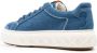 Tory Burch logo-patch lace-up denim sneakers Blue - Thumbnail 3