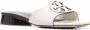 Tory Burch logo-patch open toe sandals White - Thumbnail 2