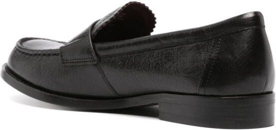 Tory Burch logo-plaque leather loafer Black