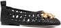 Tory Burch logo plaque woven ballerinas Black - Thumbnail 2