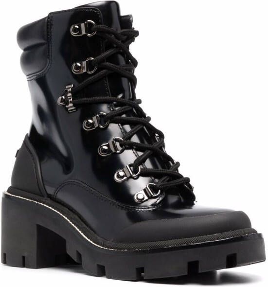 Tory Burch Lug-sole leather ankle boots Black