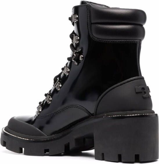 Tory Burch Lug-sole leather ankle boots Black