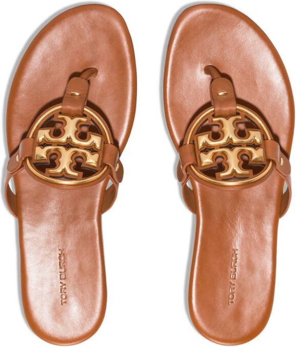 Tory Burch Miller flat thong sandals Brown