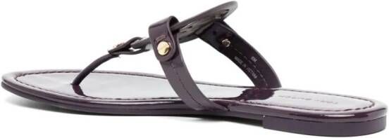 Tory Burch Miller logo-plaque leather sandals Purple