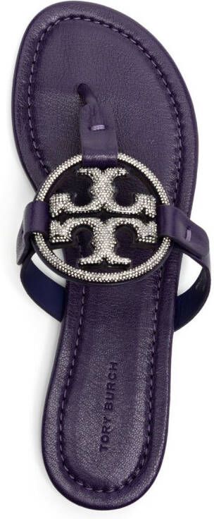 Tory Burch Miller logo-plaque sandals Purple