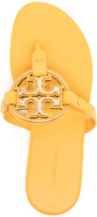 Tory Burch Miller logo-plaque sandals Yellow