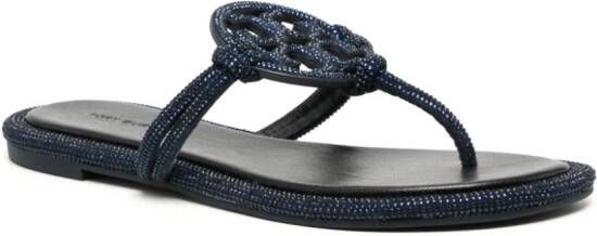 Tory Burch Miller Pavé crystal-embellished sandals Blue