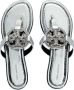 Tory Burch Miller pave logo sandals Silver - Thumbnail 4