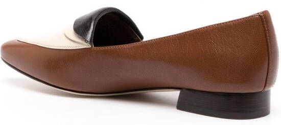 Tory Burch panelled leather loafers Brown