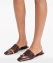 Tory Burch pierced leather slippers Brown - Thumbnail 5