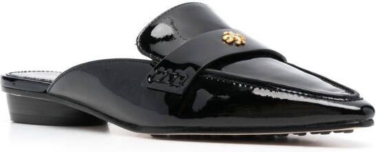 Tory Burch pointed-toe backless loafers Black