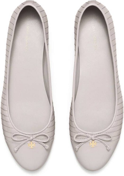Tory Burch quilted ballerina shoes Grey