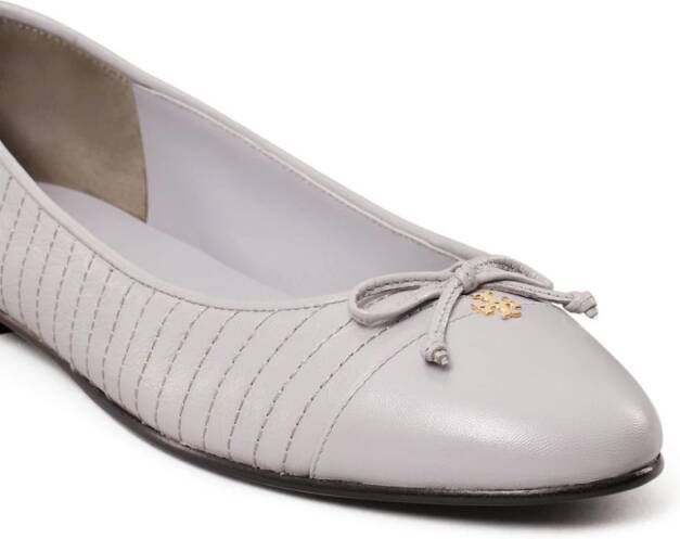 Tory Burch quilted ballerina shoes Grey