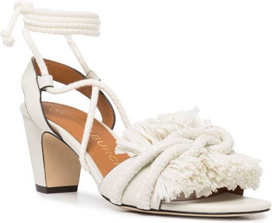 Tory Burch rope-design mid-heeled sandals White