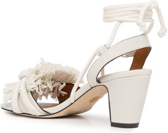 Tory Burch rope-design mid-heeled sandals White