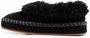 Tory Burch shearling embossed-logo slippers Black - Thumbnail 3