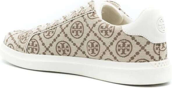 Tory Burch T-monogram lace-up sneakers Neutrals
