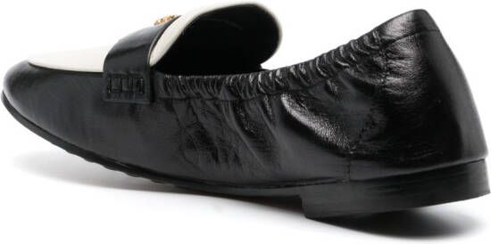 Tory Burch two-tone leather ballet loafers Black