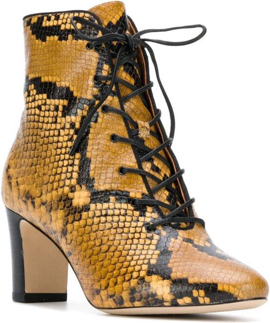 Tory Burch Vienna 70mm lace-up booties Gold