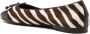 Tory Burch zebra-pattern leather ballerina shoes Brown - Thumbnail 3