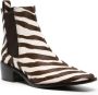 Tory Burch zebra-print leather boots Brown - Thumbnail 2