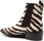 Tory Burch zebra-print leather boots Brown - Thumbnail 3