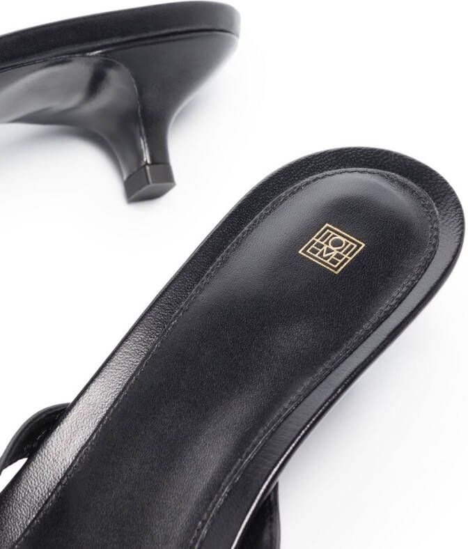 TOTEME 40mm kitten-heel flip-flops Black