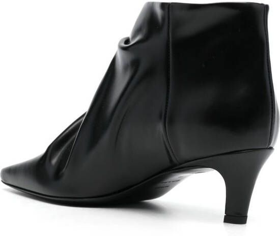TOTEME 60mm leather ankle boots Black