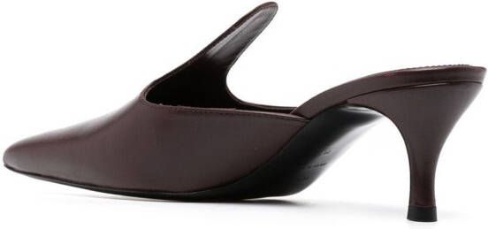 TOTEME slip-on leather mules Red