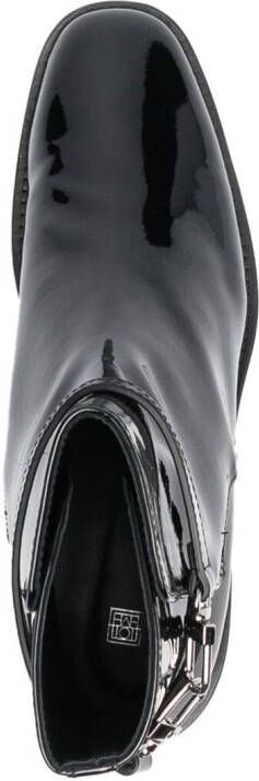 TOTEME The Jodhpur patent leather boots Black