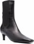 TOTEME The Mid Heel leather boots Black - Thumbnail 2