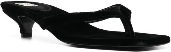 TOTEME The Velvet 55mm flip-flop sandals Black