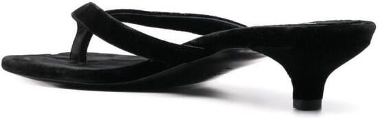 TOTEME The Velvet 55mm flip-flop sandals Black