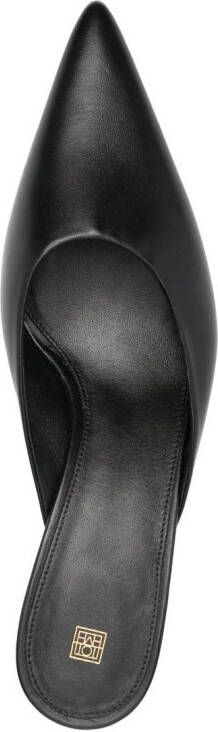 TOTEME 65mm leather mules Black