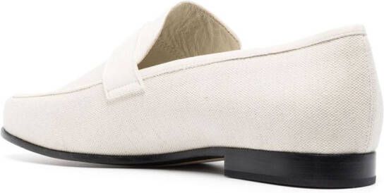 TOTEME canvas penny loafers Neutrals