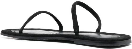 TOTEME flat suede sandals Black