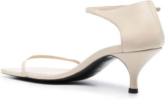 TOTEME kitten-heel leather sandals Neutrals