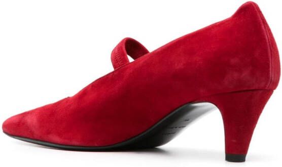 TOTEME pointed toe 55mm Mary Janes Red