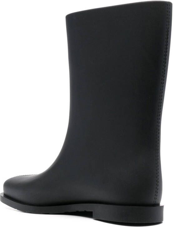 TOTEME Rain logo-debossed boots Black