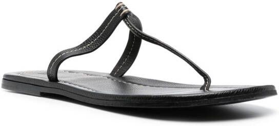 TOTEME T-bar leather sandals Black