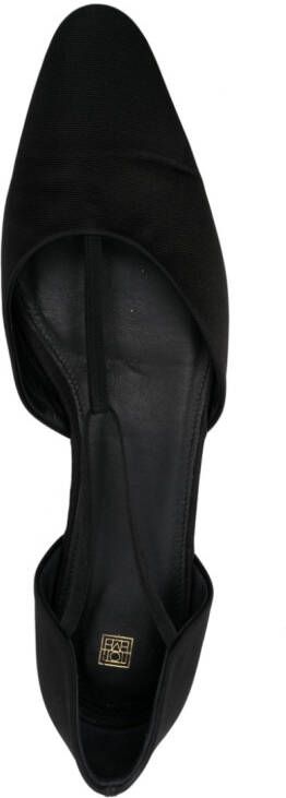 TOTEME T-bar strap leather ballerinas Black