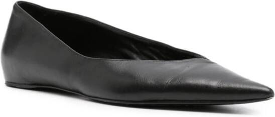 TOTEME The Asymmetric ballerina shoes Black